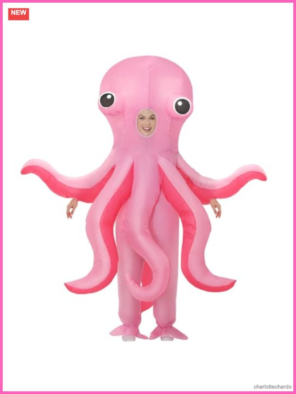 Adult Inflatable Octopus Costume Blow Up Halloween Cosplay Party